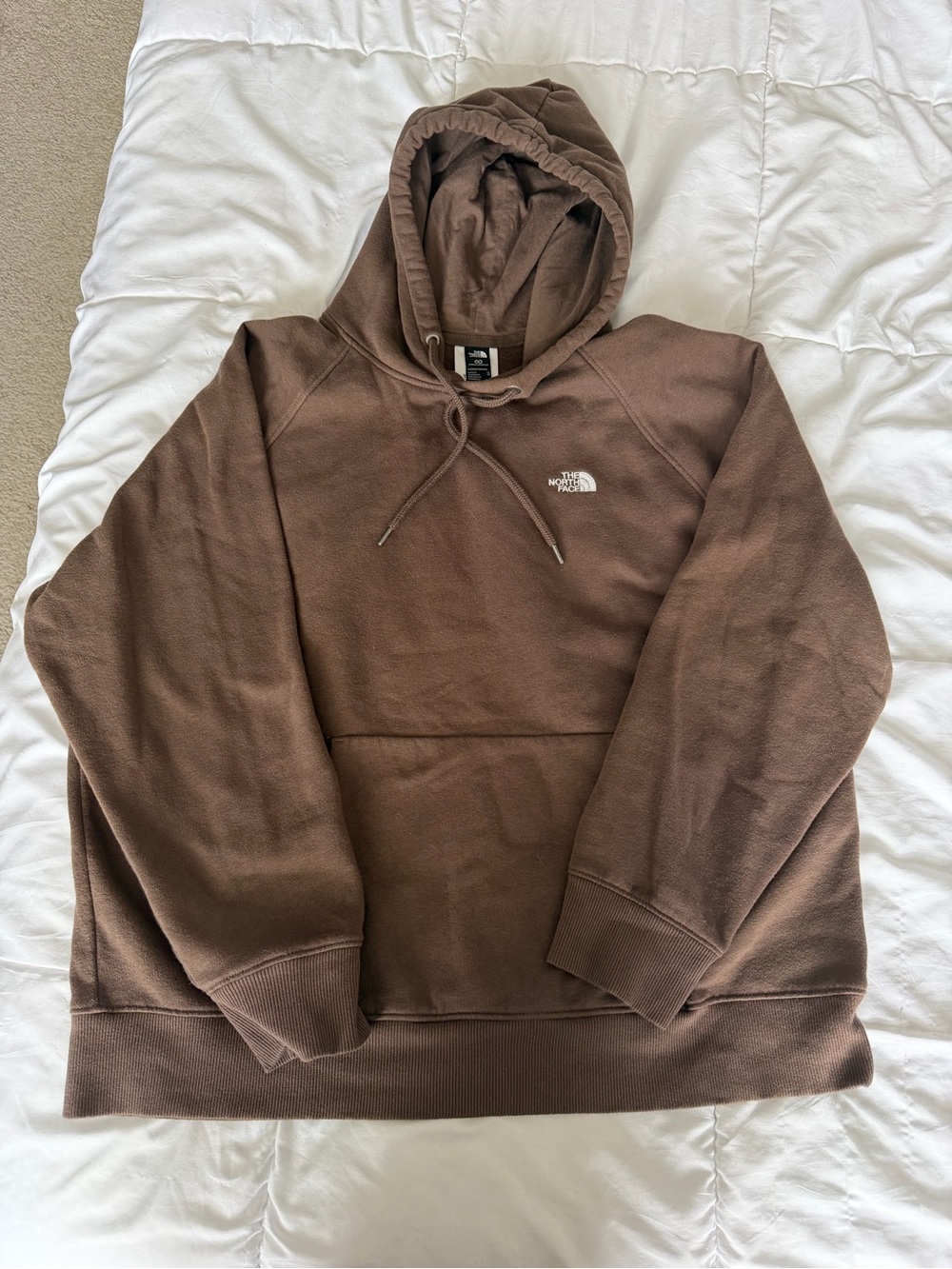 The North Face Brown Pullover Hoodie with Chest Logo